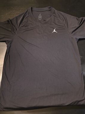 Womens Jordan Short Sleeve Performance Tee - Navy with White Jumpman